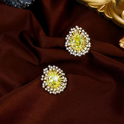 Olivine Firework Stud Earrings