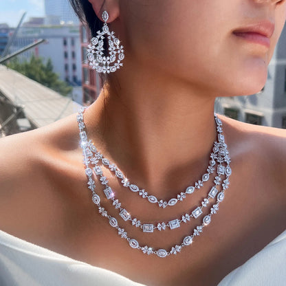 Soraya Layered Crystal Necklace Set