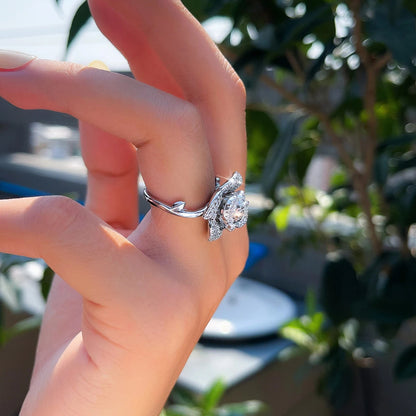 Celeste Bloom Crystal Cocktail Ring