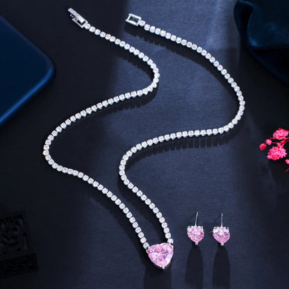 Amoretta Heart Crystal Jewelry Set