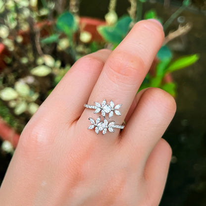 Lumière Flower Crystal Ring