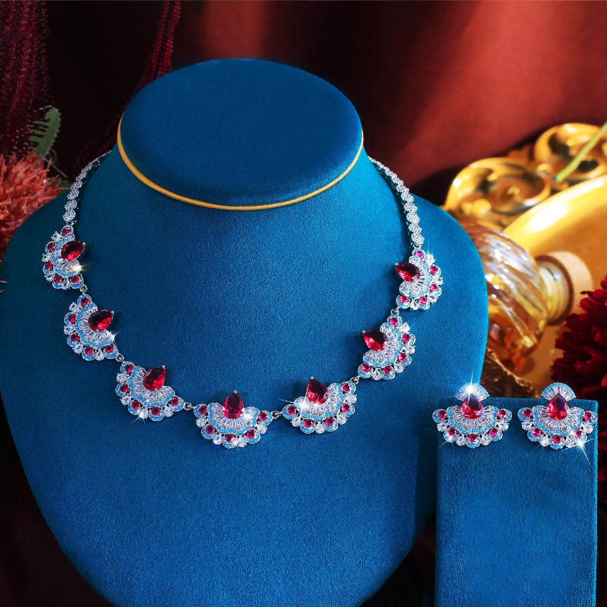 Rosalind Rose-Tone Crystal Jewelry Set