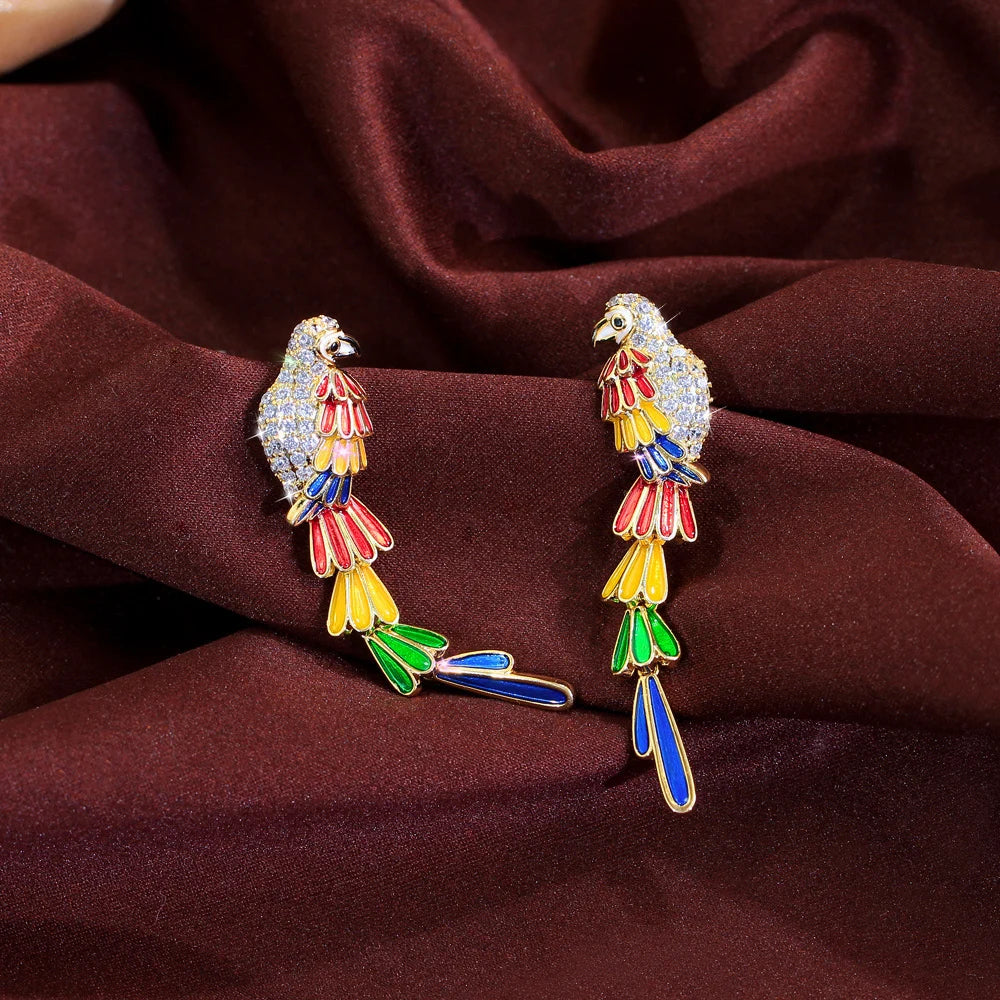 Arcelle Color Feather Earrings