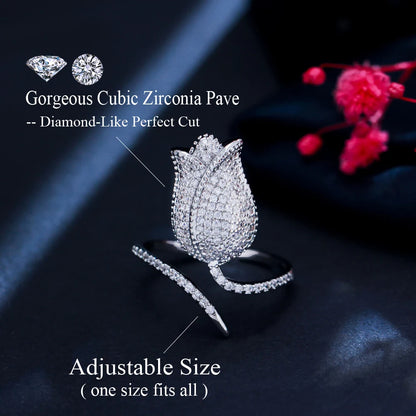 Ivory Rose CZ Ring