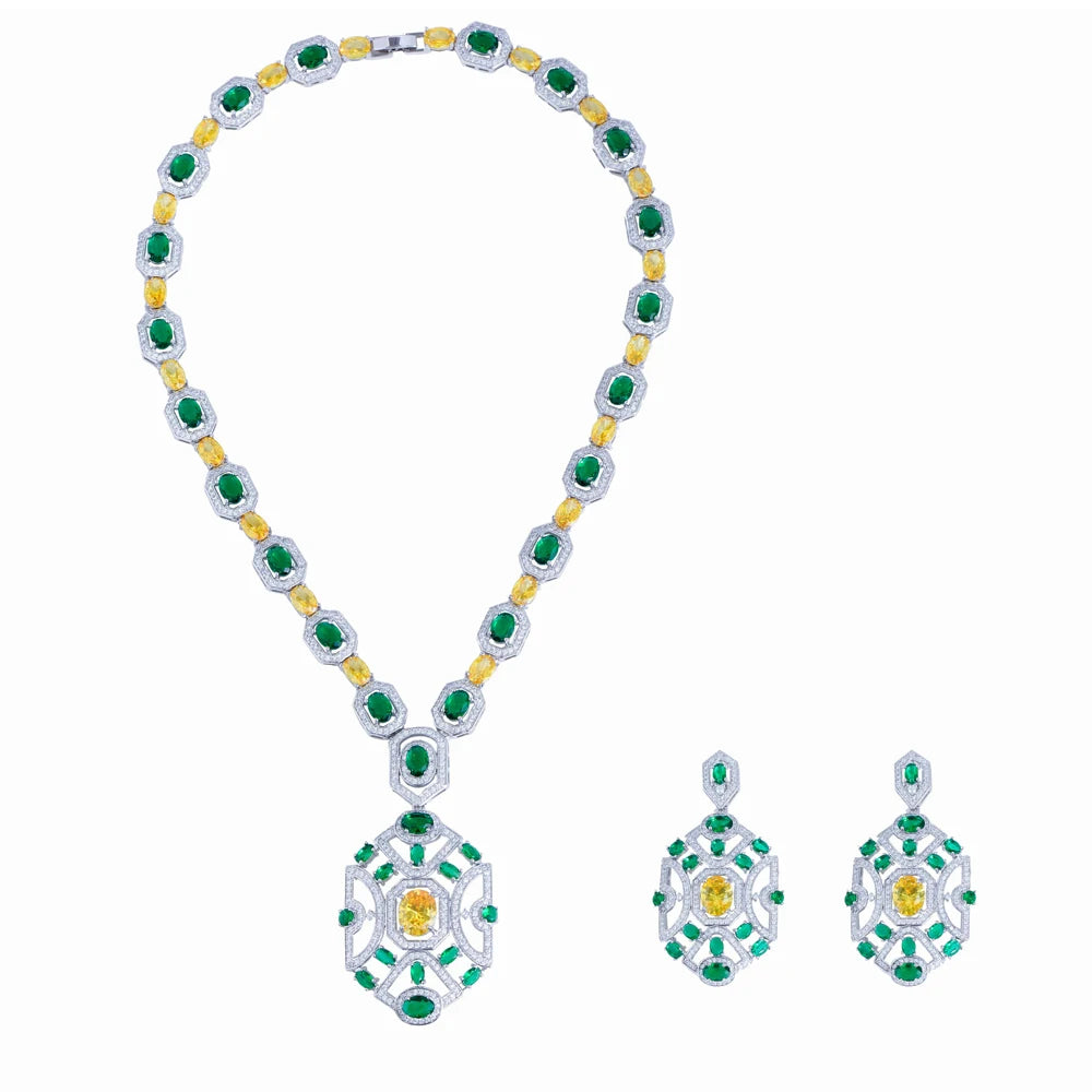 Citrine Crystal Bridal Jewelry Set