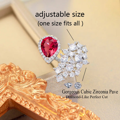 Rouge Drop Crystal Ring