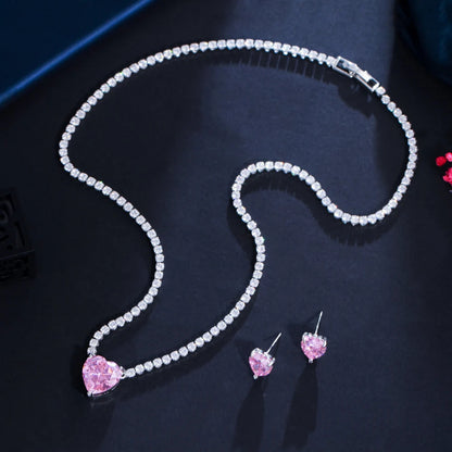 Amoretta Heart Crystal Jewelry Set