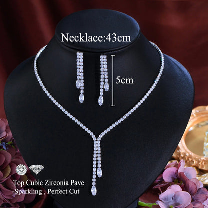 Cascade Tassel Crystal Jewelry Set