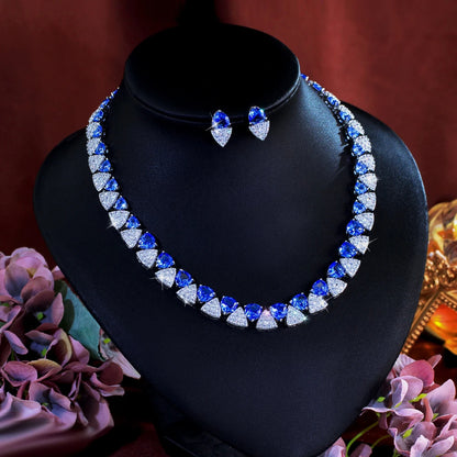 Saphira Blue Crystal Jewelry Set
