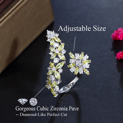 Soleil Yellow Crystal Ring