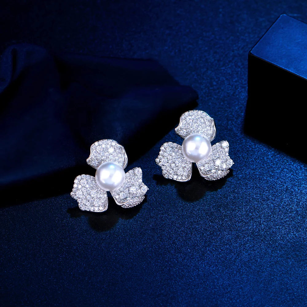 Aurelle 18K Gold Plated Cubic Zirconia Earrings
