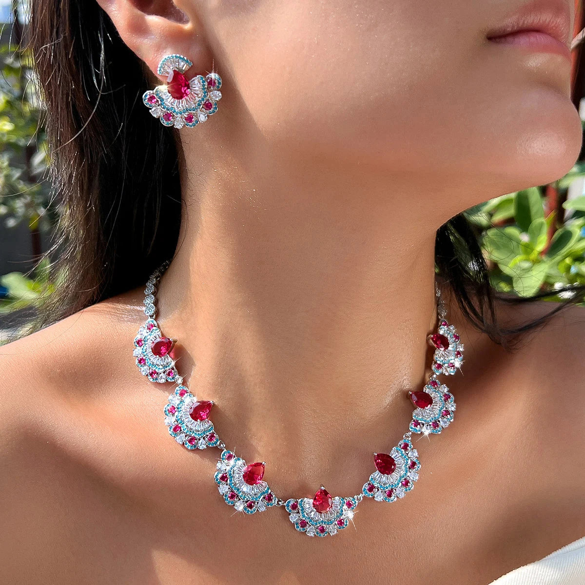 Rosalind Rose-Tone Crystal Jewelry Set