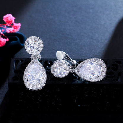 Isolde Water Drop Clip-On Earrings