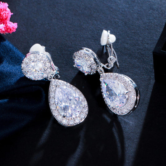 Isolde Water Drop Clip-On Earrings