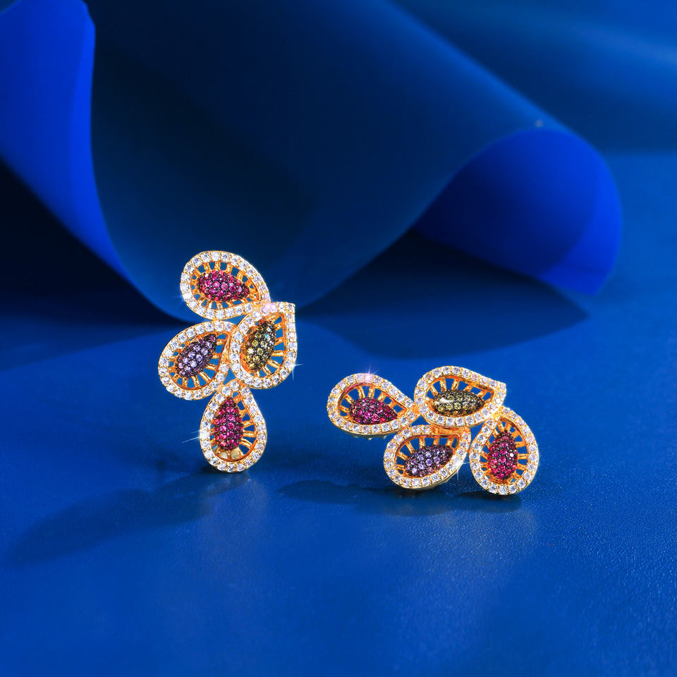 Aurelia Gold Leaf Drop Earrings
