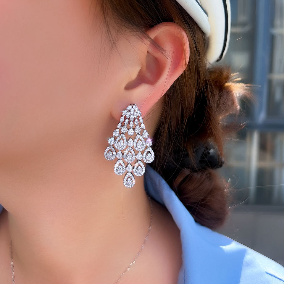 Ondelle Crystal Waterfall Earrings