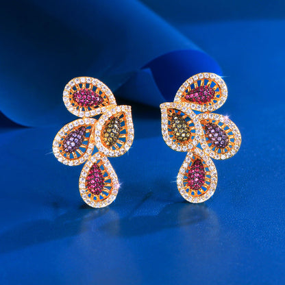 Aurelia Gold Leaf Drop Earrings