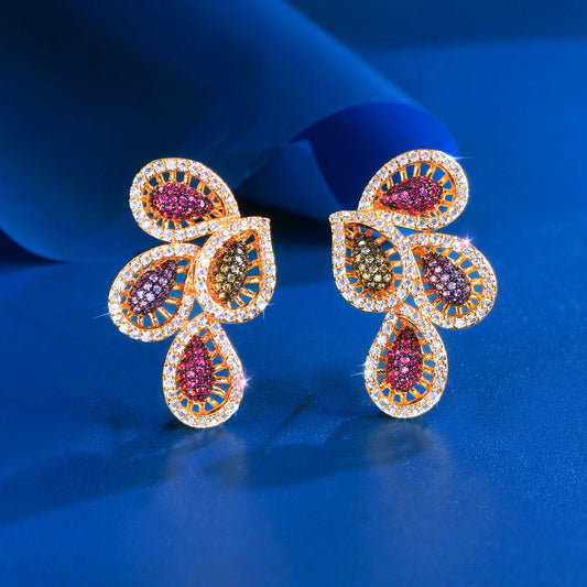 Aurelia Gold Leaf Drop Earrings