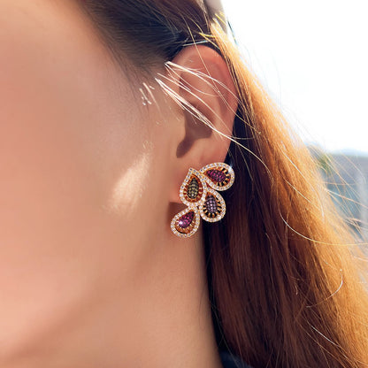 Aurelia Gold Leaf Drop Earrings