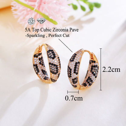 Serpentina Black White Hoop Earrings