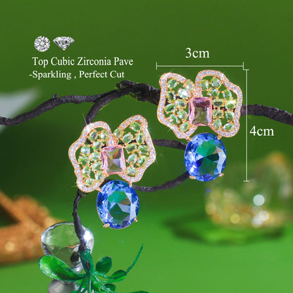 Fiorella Crystal Bow Drop Earrings