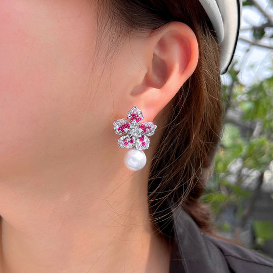 Rosabelle Pearl Bloom Earrings