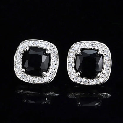Livia Square Crystal Stud Earrings