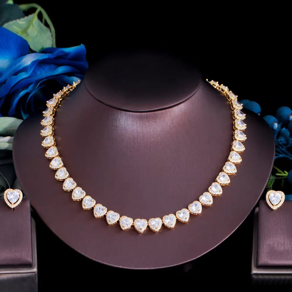 Argenta Silver-Tone Crystal Jewelry Set