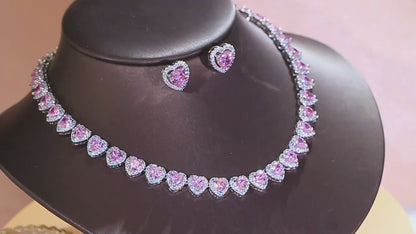 Argenta Silver-Tone Crystal Jewelry Set