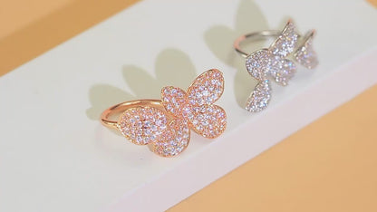 Rosegold Fleur Open Cuff Ring