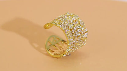 Spark White Gold Crystal Ring