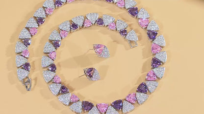 Prisma Triangle Crystal Jewelry Set