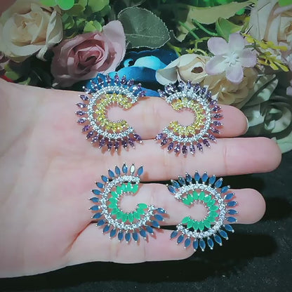 Solara Crescent Stud Earrings