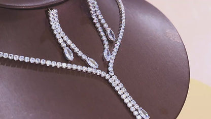 Cascade Tassel Crystal Jewelry Set
