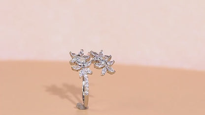 Lumière Flower Crystal Ring