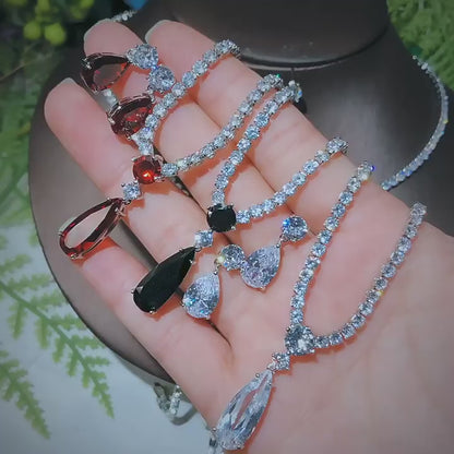 Lavande Purple Crystal Jewelry Set