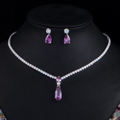 Lavande Purple Crystal Jewelry Set