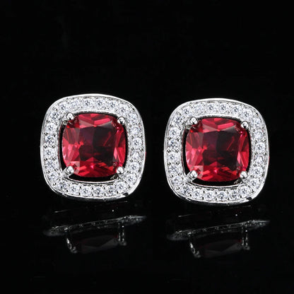 Livia Square Crystal Stud Earrings