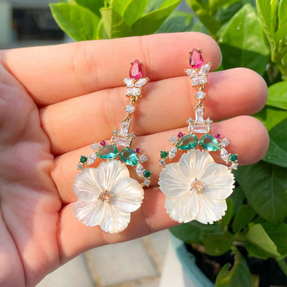 Verdelette Floral Drop Earrings