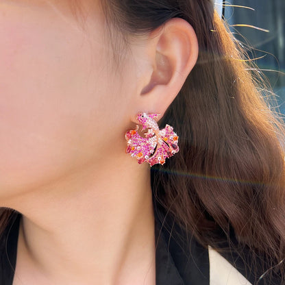 Coraline Pink Fish Drop Earrings