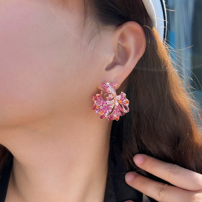 Coraline Pink Fish Drop Earrings