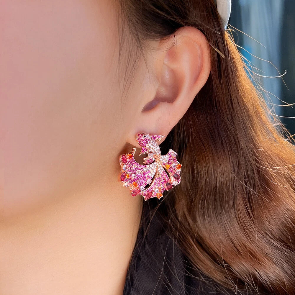 Coraline Pink Fish Drop Earrings