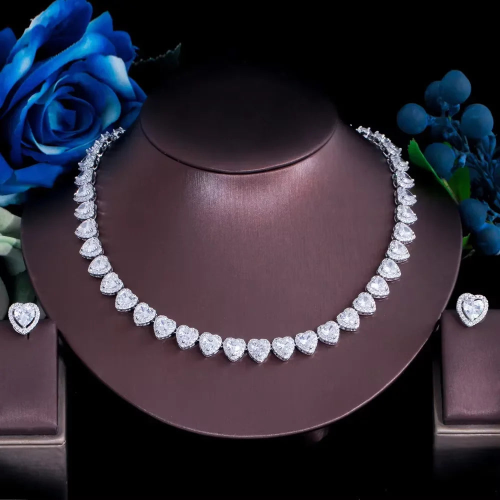 Argenta Silver-Tone Crystal Jewelry Set
